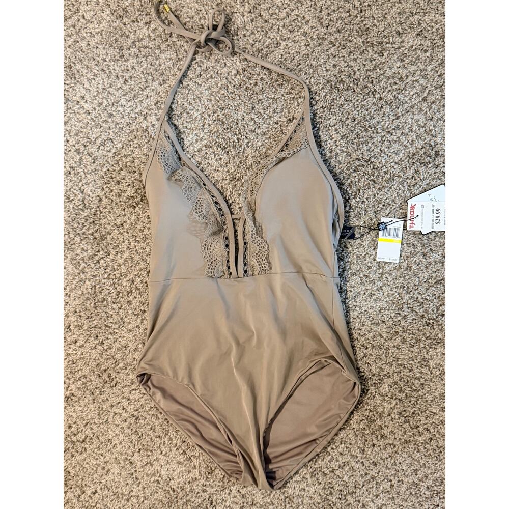 Laundry Beige One Piece Swimsuit NWT M
